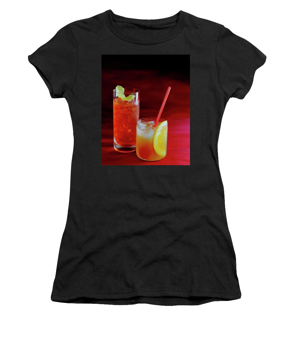 Beverage Women's T-Shirt featuring the photograph Red Rocktails by Romulo Yanes