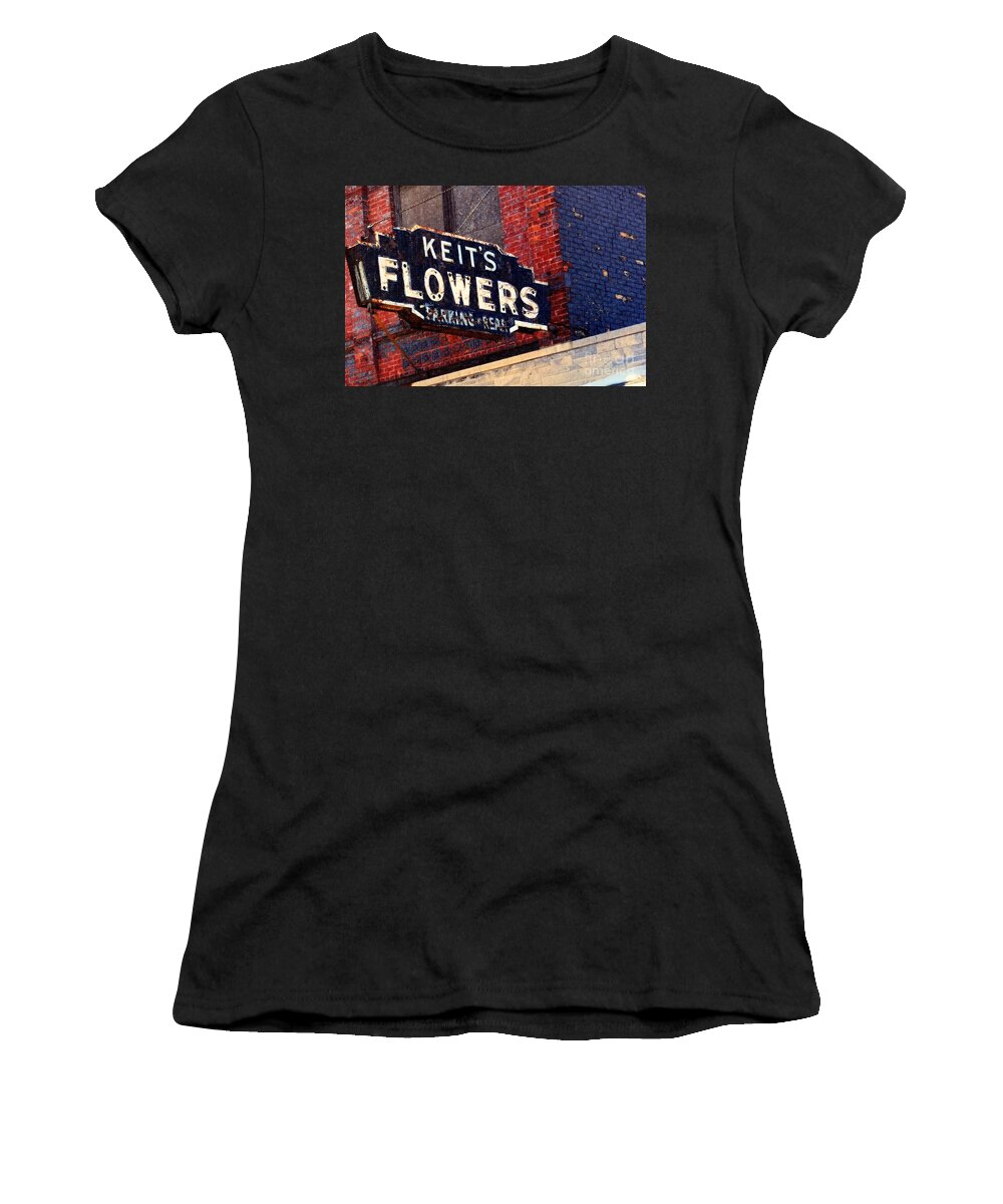 Vintage Women's T-Shirt featuring the photograph Red White Blue and Rusty by Desiree Paquette