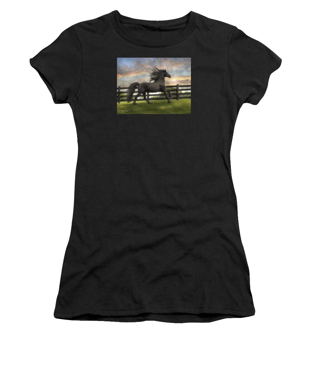 Friesian Women's T-Shirt featuring the photograph Remains of the Day by Fran J Scott
