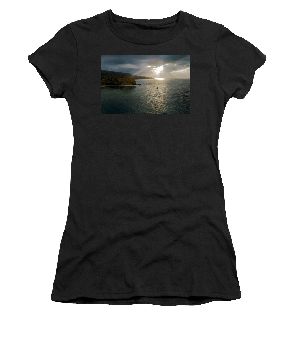 Abalone Cove Women's T-Shirt featuring the photograph Retire into yourself Photography By Denise Dube by Denise Dube