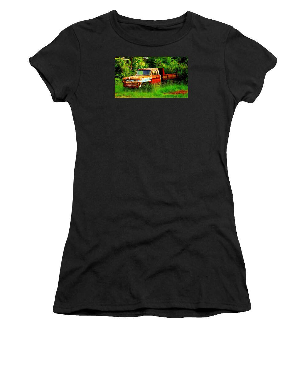 Fine Art Women's T-Shirt featuring the photograph Retired by Rodney Lee Williams