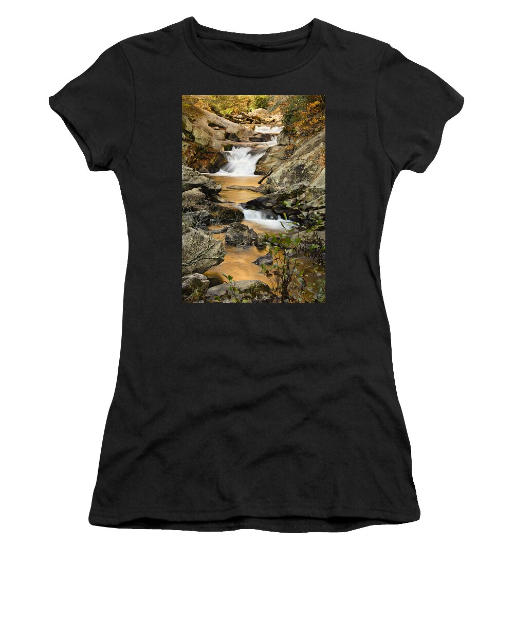 Autumn Women's T-Shirt featuring the photograph River of Gold by Penny Lisowski