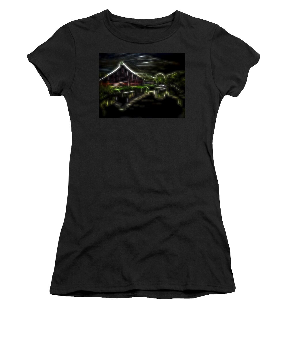 Barn Women's T-Shirt featuring the digital art Riverside Barn by William Horden