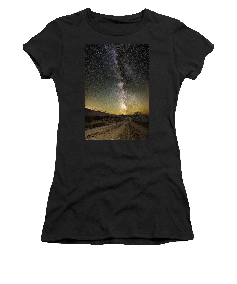 Great Rift Women's T-Shirt featuring the photograph Road to Nowhere - Great Rift by Aaron J Groen