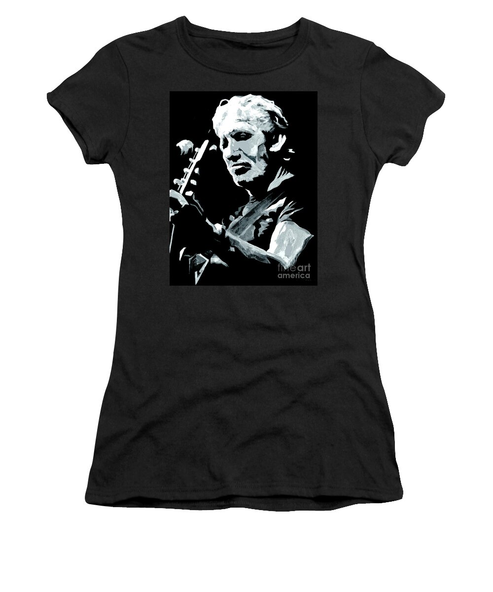  Roger Waters Women's T-Shirt featuring the painting Roger Waters - Dark Side by Tanya Filichkin