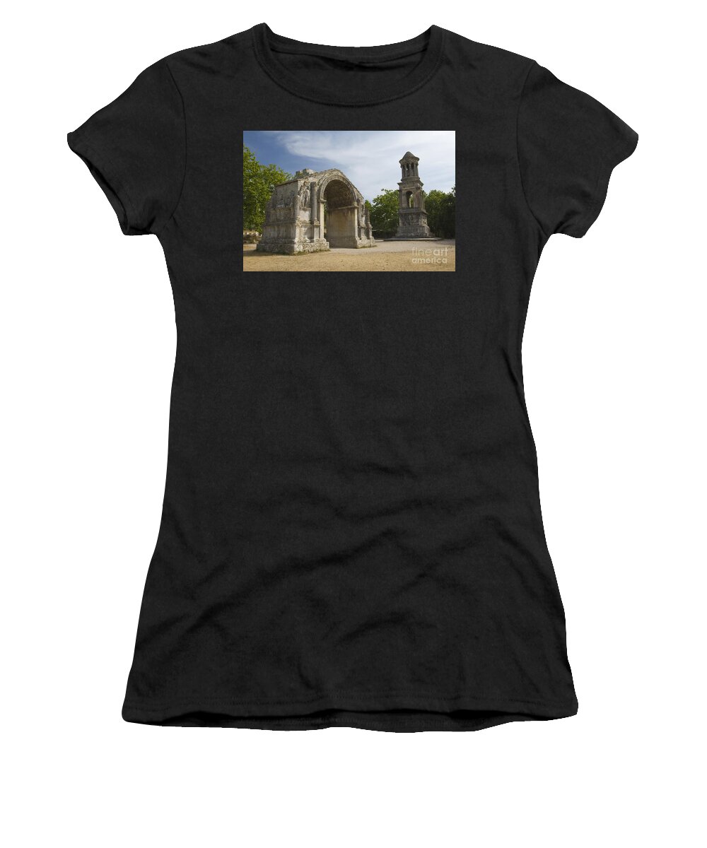 Roman Ruin Women's T-Shirt featuring the photograph Roman Ruins, France by John Shaw