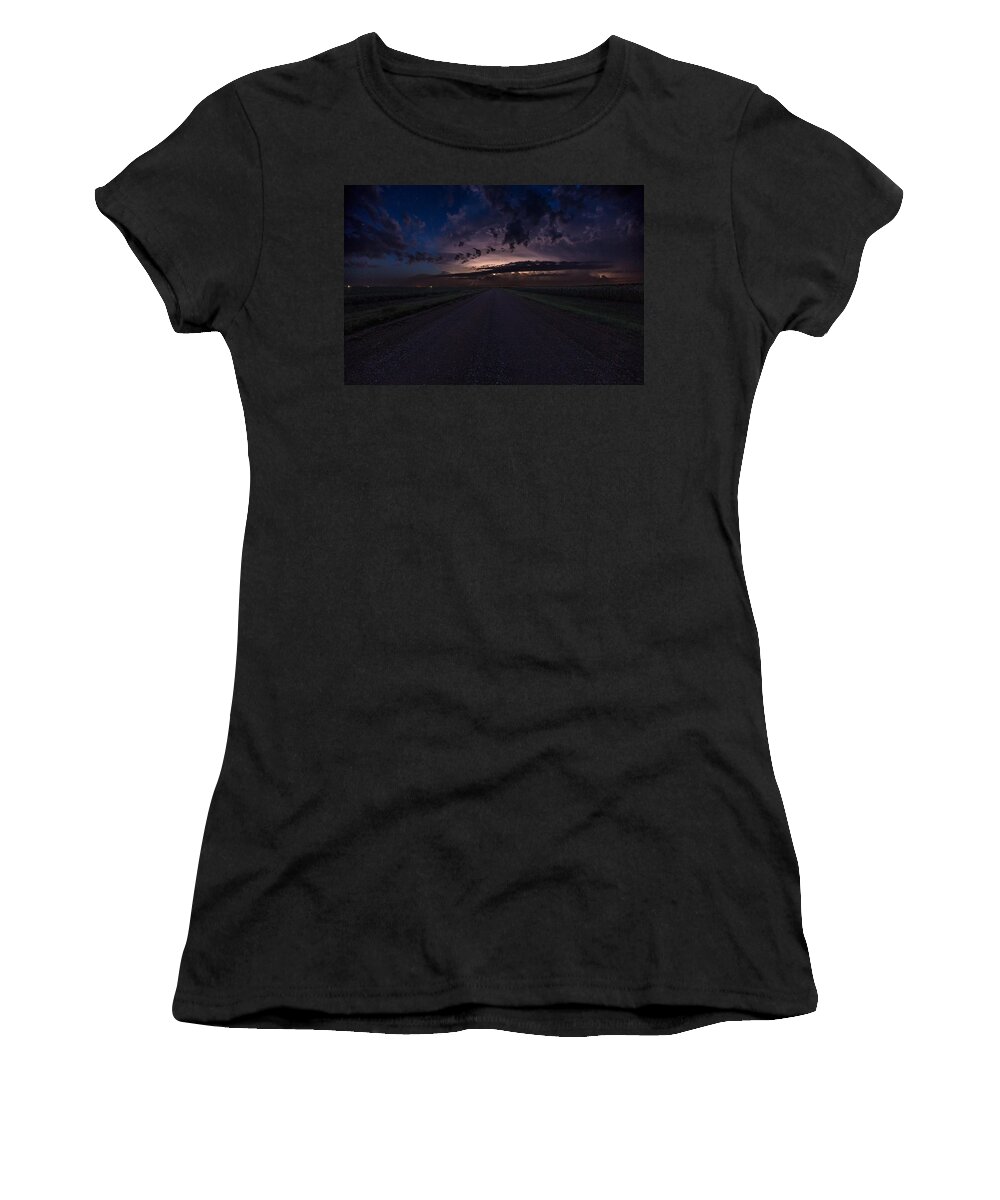 Stars Women's T-Shirt featuring the photograph RTN Battle in the Sky by Aaron J Groen