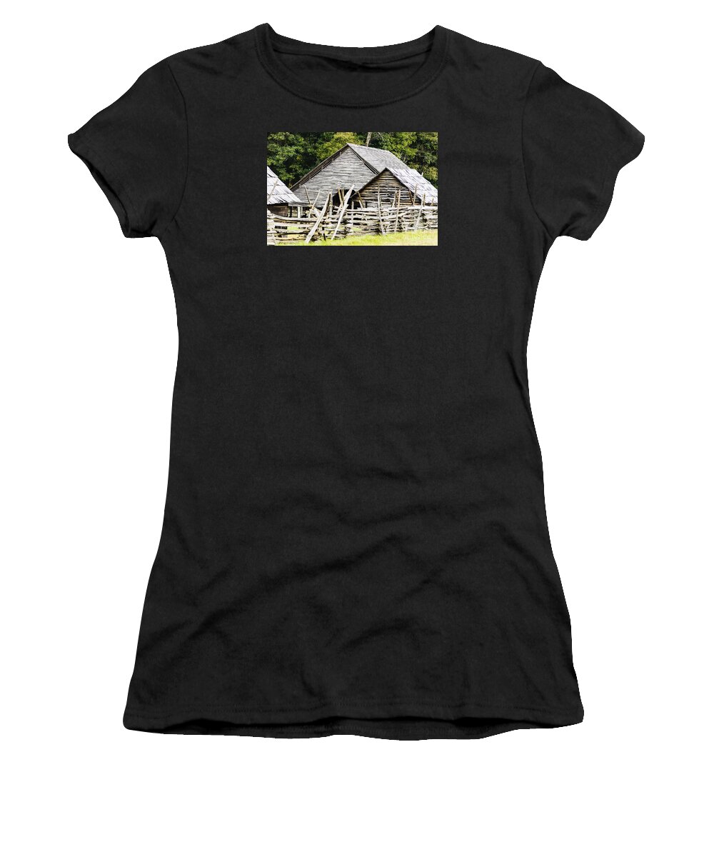 North Carolina Women's T-Shirt featuring the photograph Rustic Barnyard by Elvis Vaughn