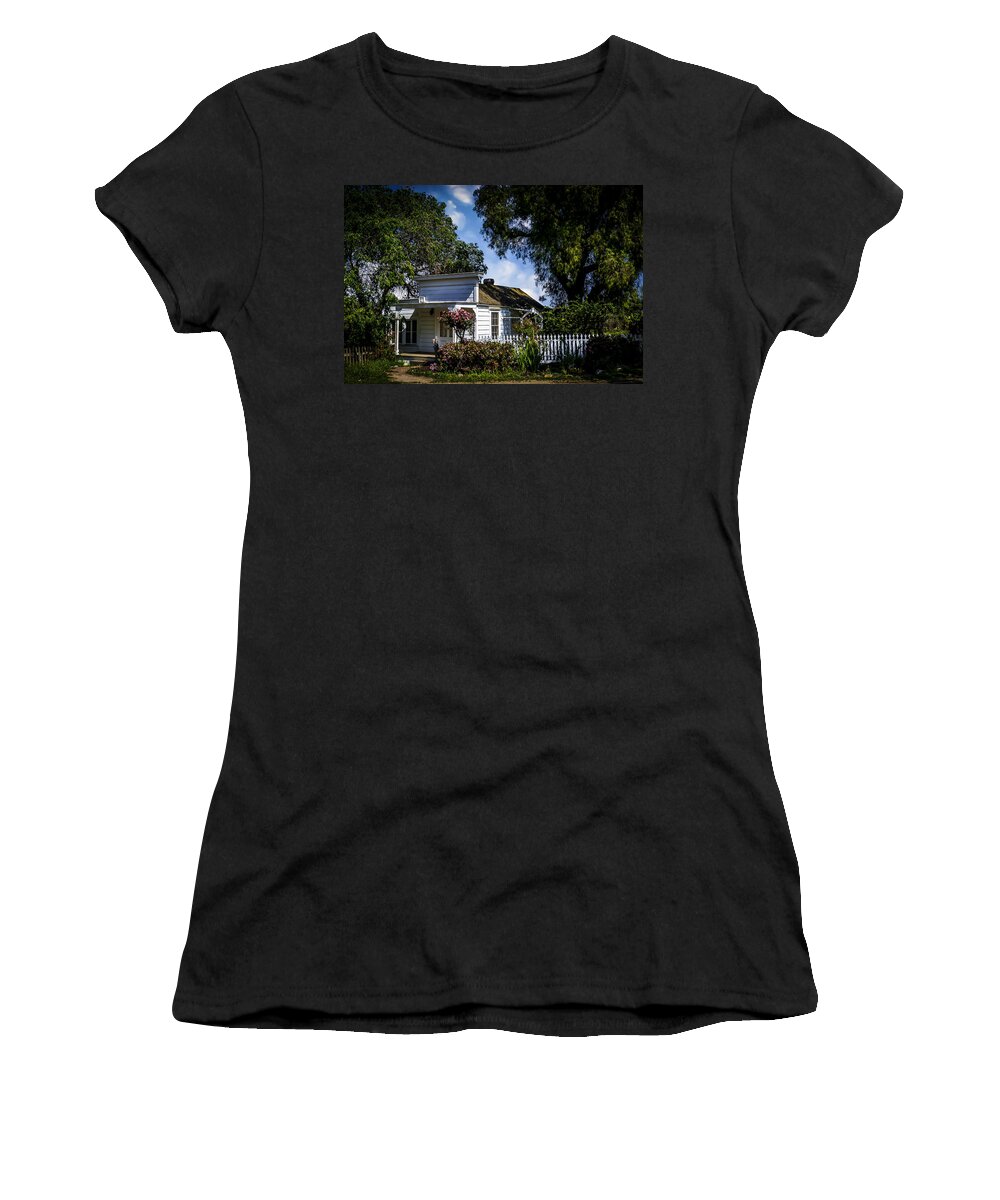 Old Mission Women's T-Shirt featuring the photograph San Juan Baptisti Mission by Bruce Bottomley