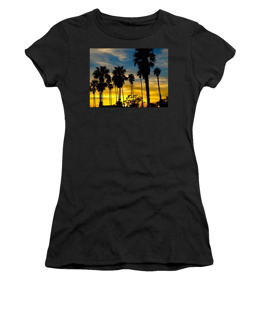 Santa Barbara Women's T-Shirt featuring the photograph Santa Barbara Sunset by Gia Marie Houck