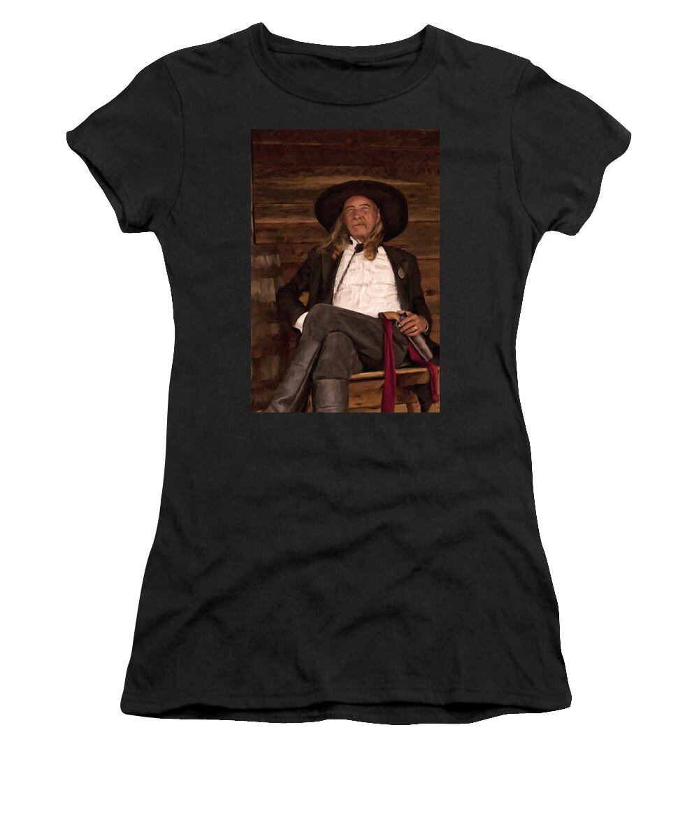 Cowboy Women's T-Shirt featuring the digital art Sash by Jack Milchanowski
