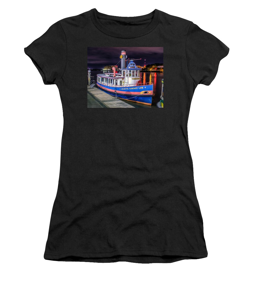 America Women's T-Shirt featuring the photograph Savannah Belle DOT Ferry by Traveler's Pics