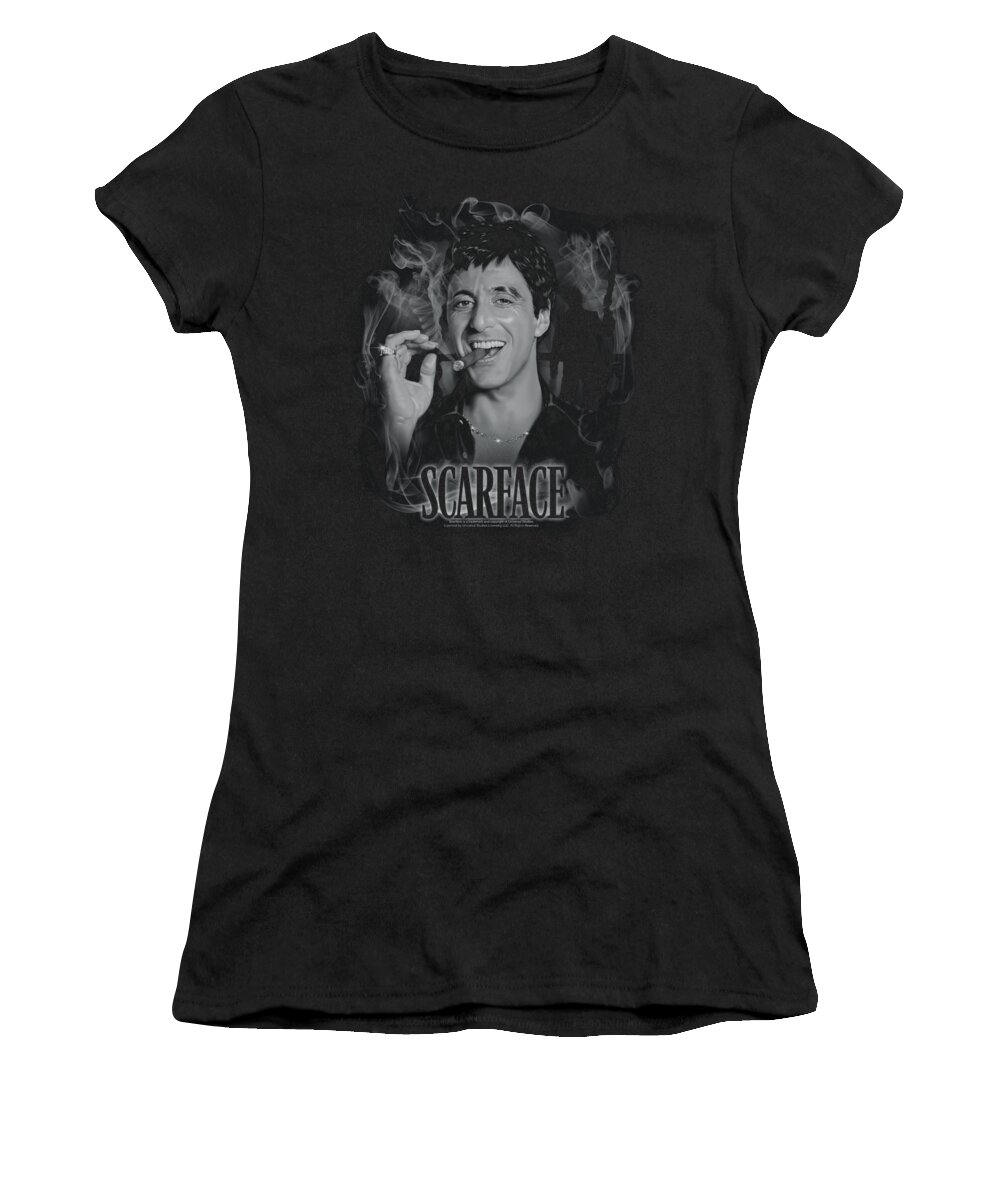 Scareface Women's T-Shirt featuring the digital art Scarface - Smokey Scar by Brand A
