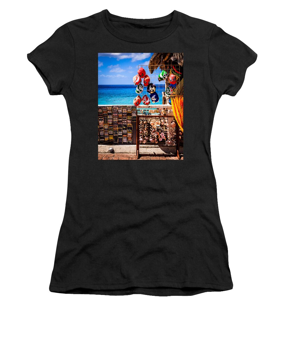 Cassette Women's T-Shirt featuring the photograph Seaside Market by Melinda Ledsome