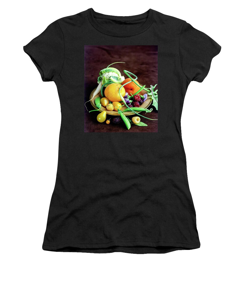 Fruits Women's T-Shirt featuring the photograph Seasonal Fruit And Vegetables by Romulo Yanes
