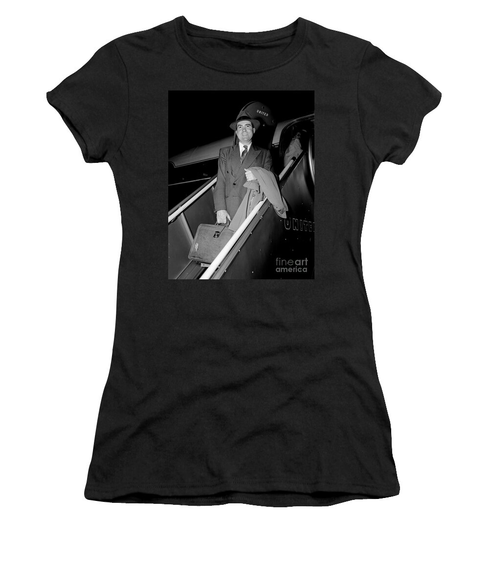 Richard Nixon Women's T-Shirt featuring the photograph Senator Nixon 1952 by Martin Konopacki Restoration