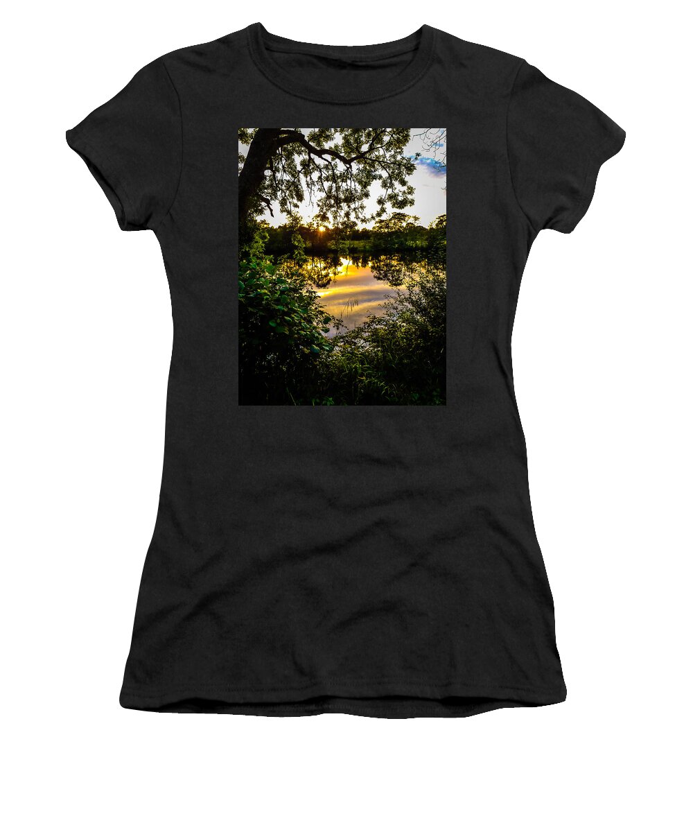 Ireland Women's T-Shirt featuring the photograph Shannon River Sunset at Roosky by James Truett