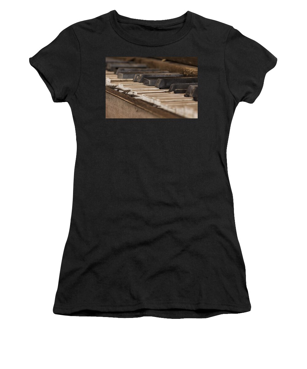 Piano Women's T-Shirt featuring the photograph Silent Keys by Jonathan Davison