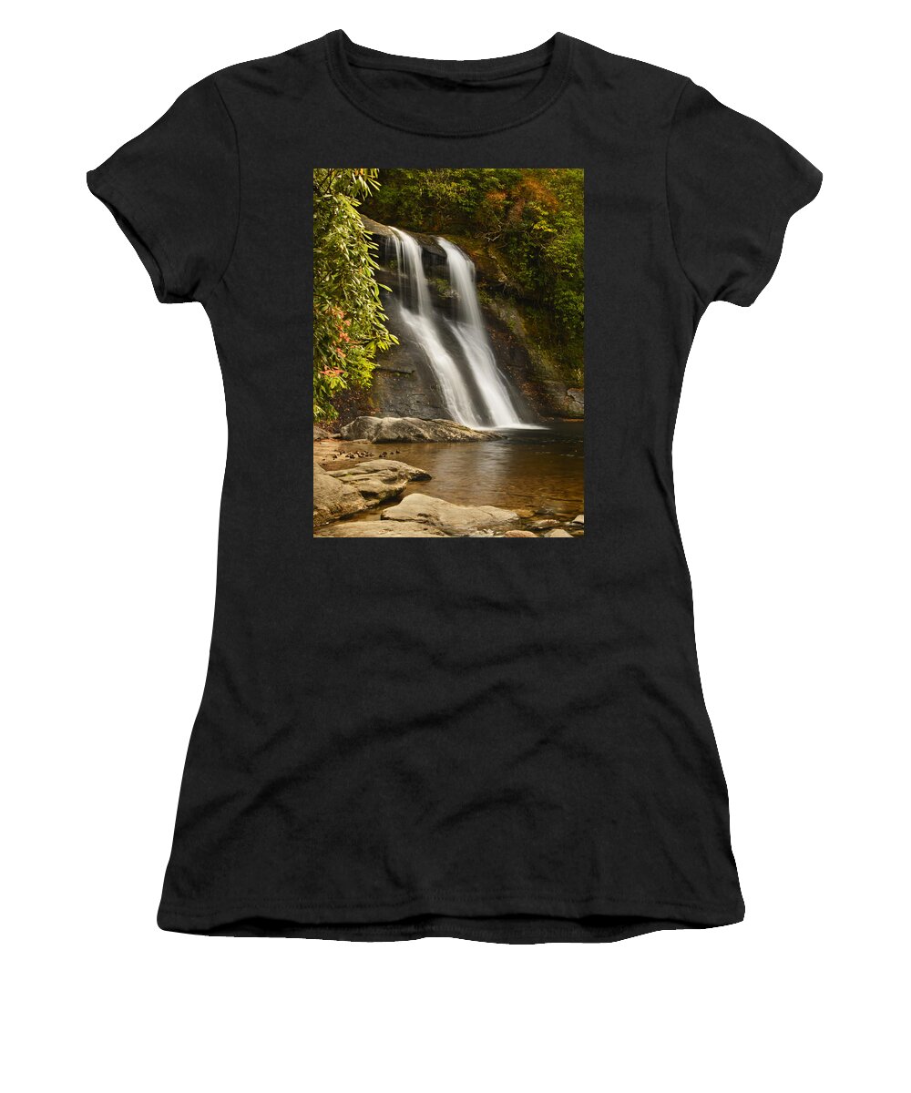Parks Women's T-Shirt featuring the photograph Silver Run Falls by Penny Lisowski