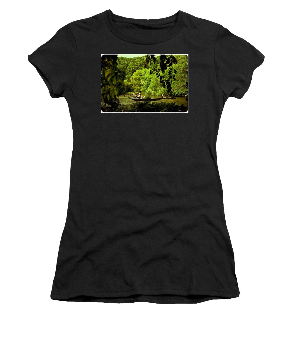 Rowing Women's T-Shirt featuring the photograph Simpler Times - Central Park, NYC by Madeline Ellis