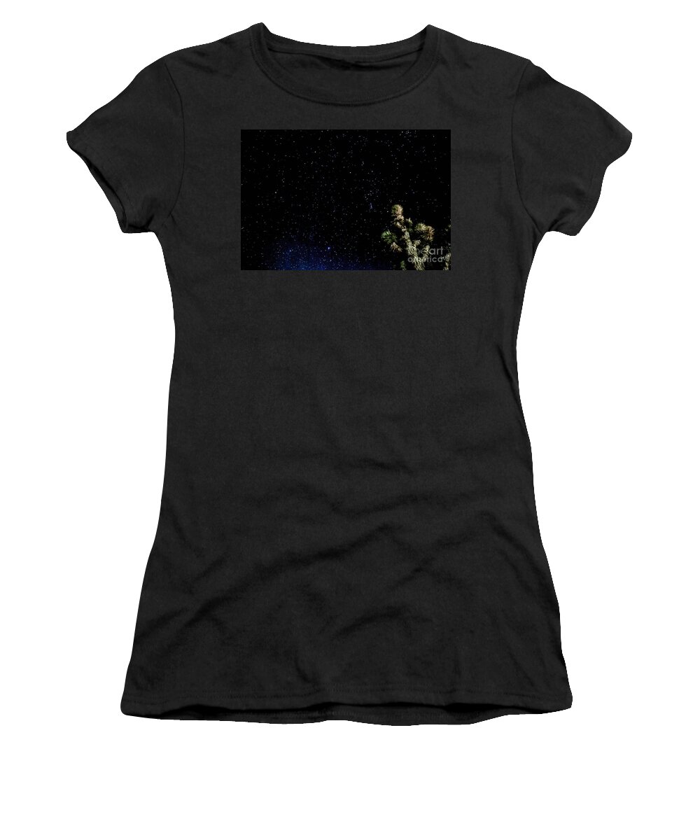 Desert Night Sky Women's T-Shirt featuring the photograph SimPLy STaR'S by Angela J Wright
