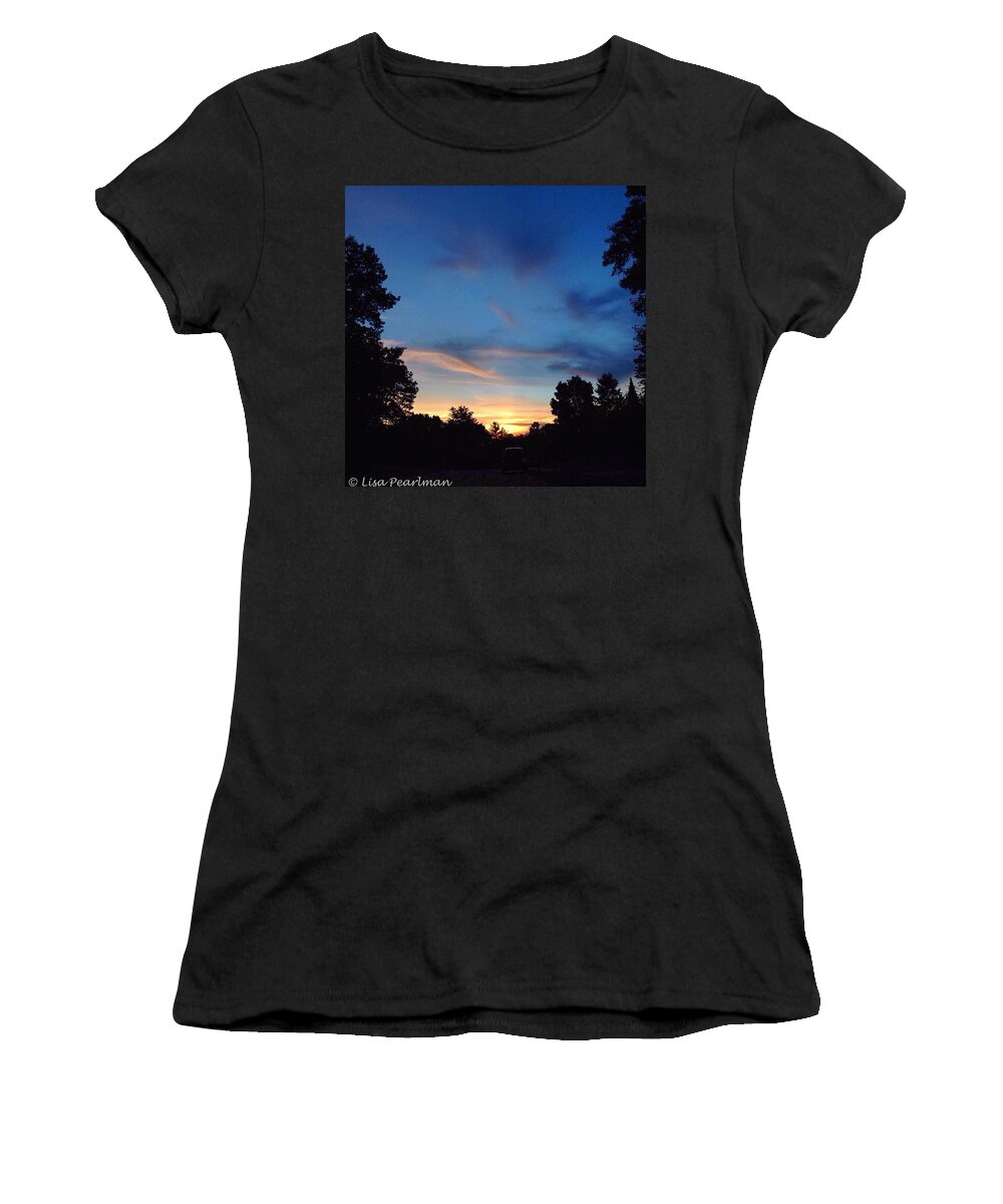 Sunset Women's T-Shirt featuring the photograph #skyporn #insta_pick_skyart by Lisa Pearlman