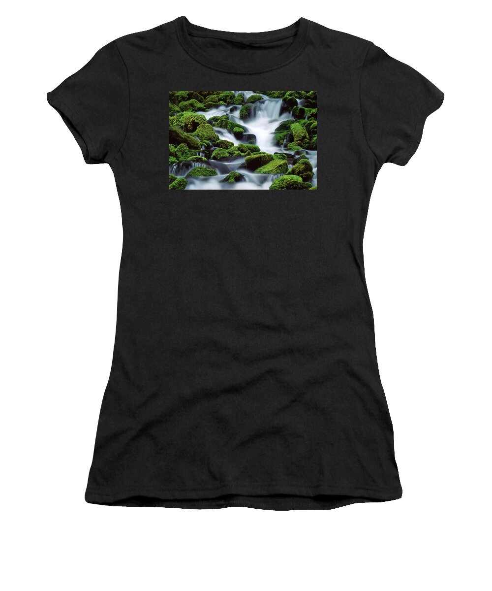 Sol Duc Women's T-Shirt featuring the photograph Sol Duc by Ginny Barklow