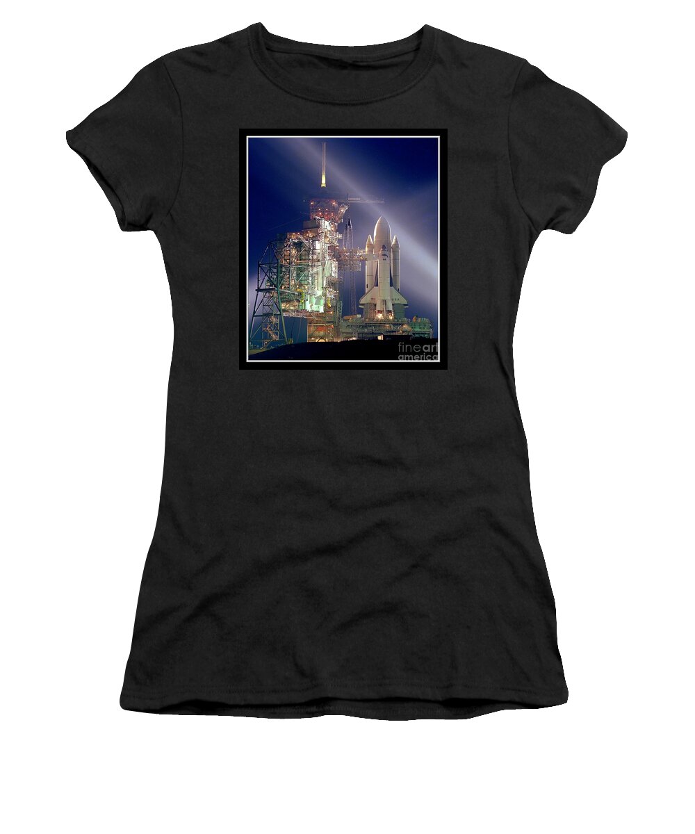 Space Shuttle Women's T-Shirt featuring the photograph Space Shuttle Columbia Launch NASA by Rose Santuci-Sofranko