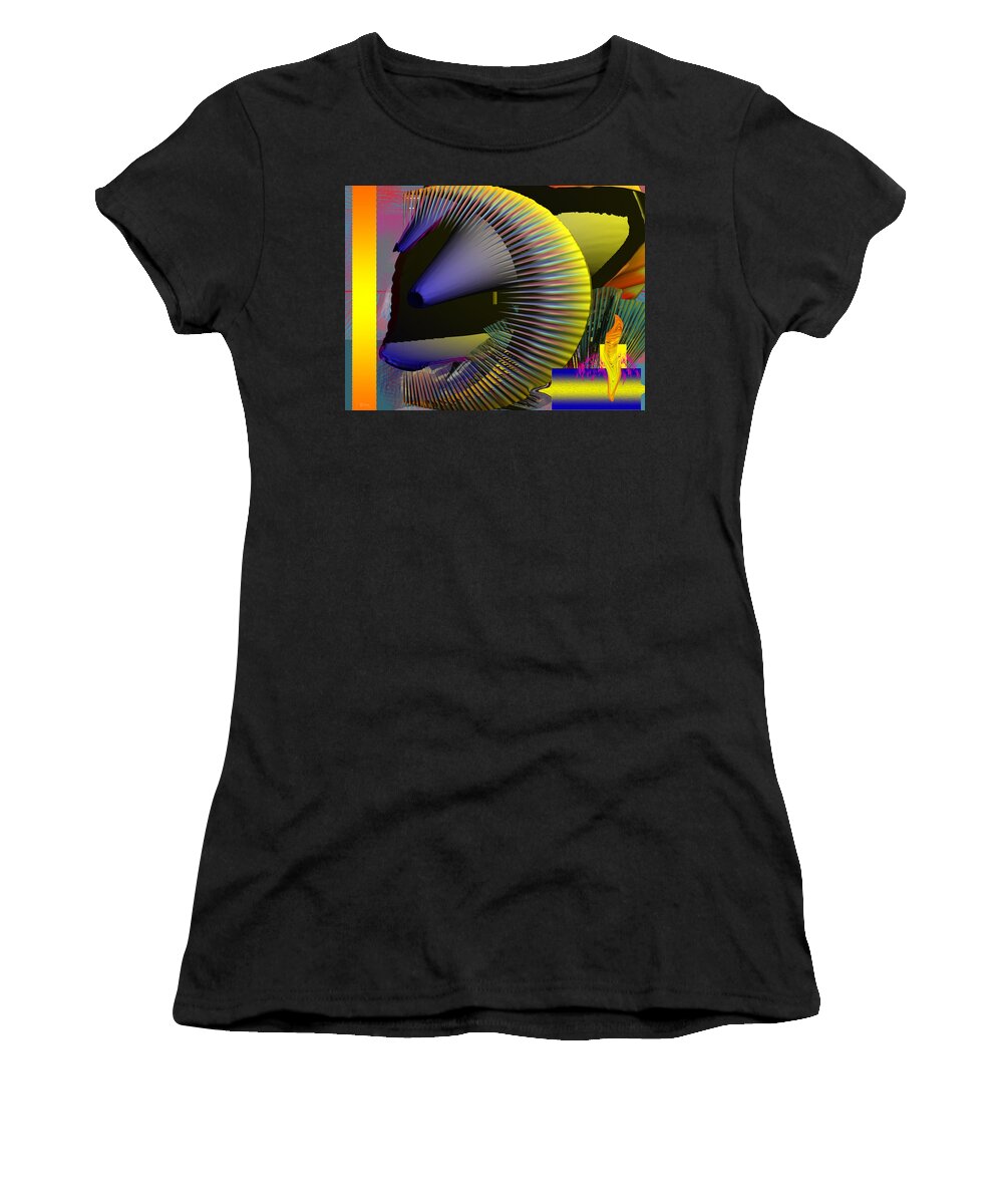 Digital Art Women's T-Shirt featuring the painting Space Station 3000 by Robert Margetts