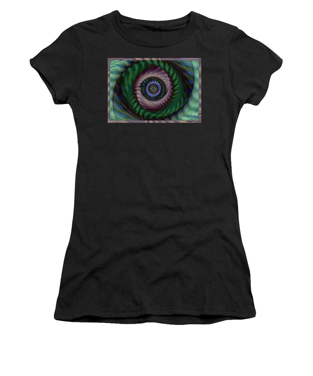 Spiral Eye Women's T-Shirt featuring the digital art Spiral Eye by Elizabeth McTaggart