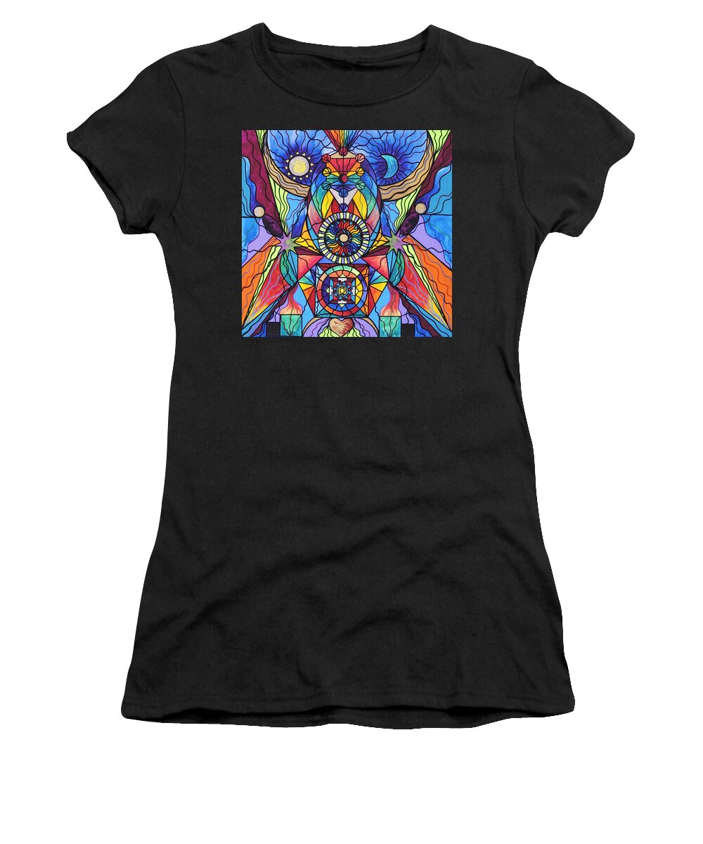 Spiritual Teacher Women's T-Shirt featuring the painting Spiritual Guide by Teal Eye Print Store
