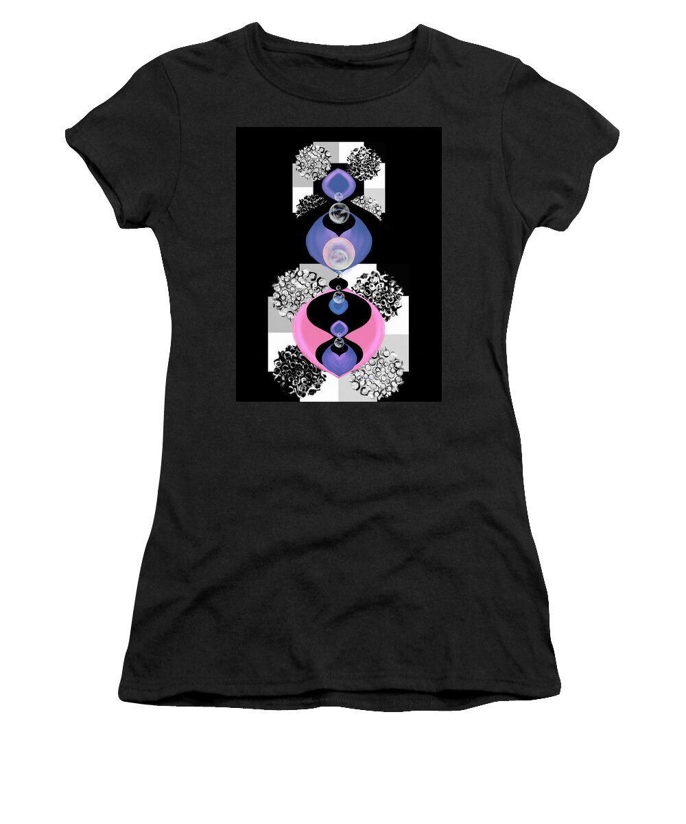 Abstract Women's T-Shirt featuring the digital art Spreeze Fascination by Christine Fournier