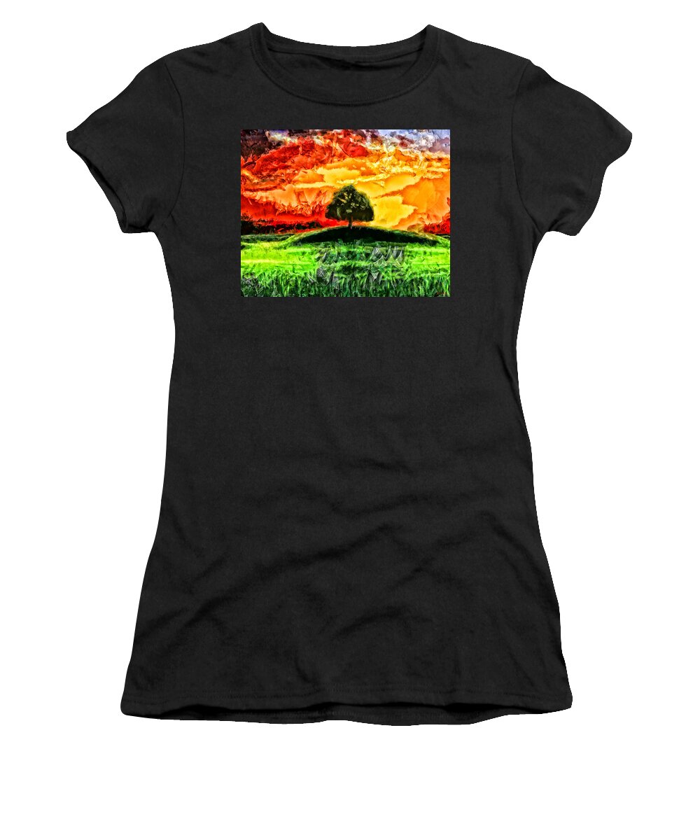 Midnight Streets Women's T-Shirt featuring the painting Standing Strong by Joe Misrasi