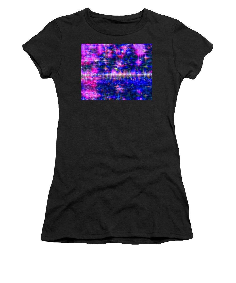 Abstract Art Women's T-Shirt featuring the mixed media Star Gardens by Carl Hunter