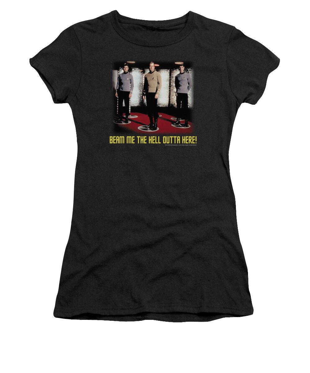 Star Trek Women's T-Shirt featuring the digital art Star Trek - Beam Me Out by Brand A