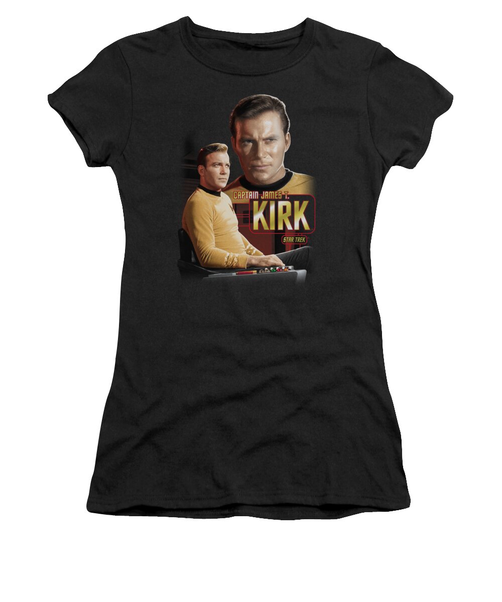 Star Trek Women's T-Shirt featuring the digital art Star Trek - Captain Kirk by Brand A