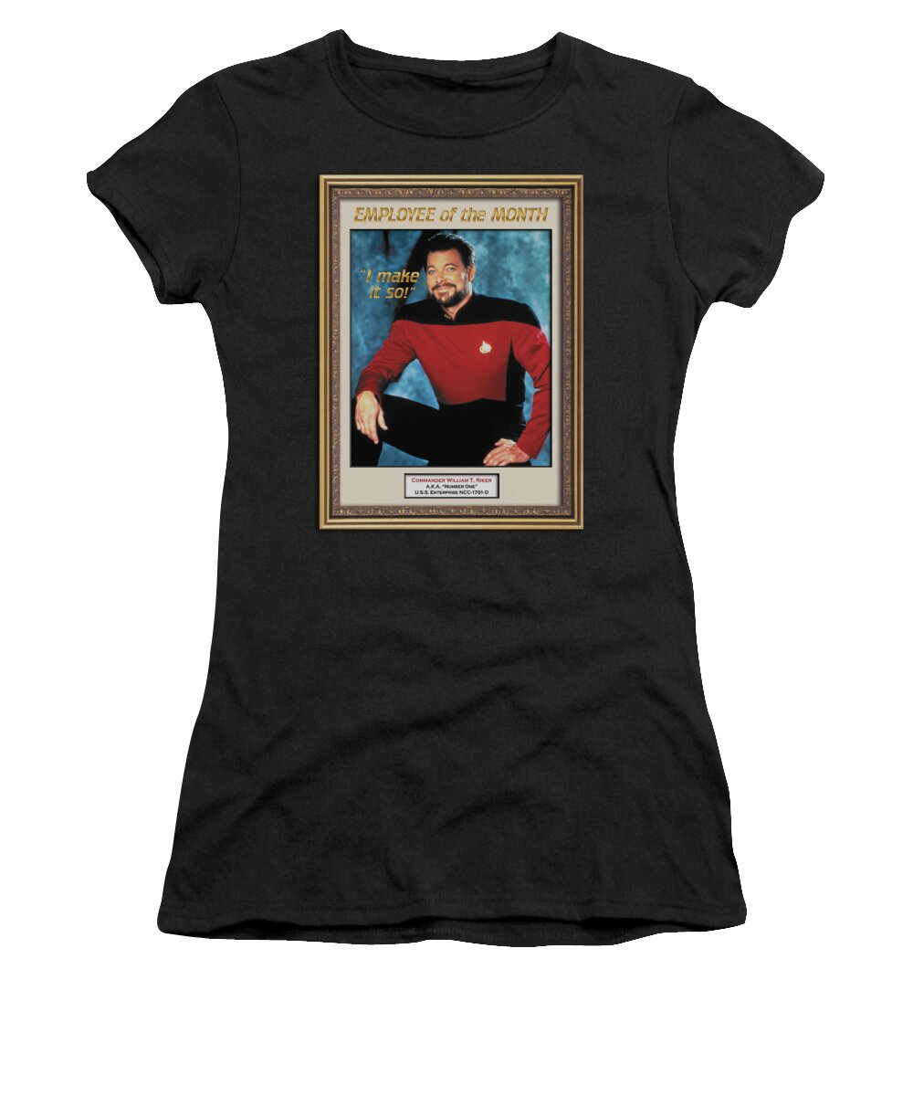 Star Trek Women's T-Shirt featuring the digital art Star Trek - Employee Of Month by Brand A