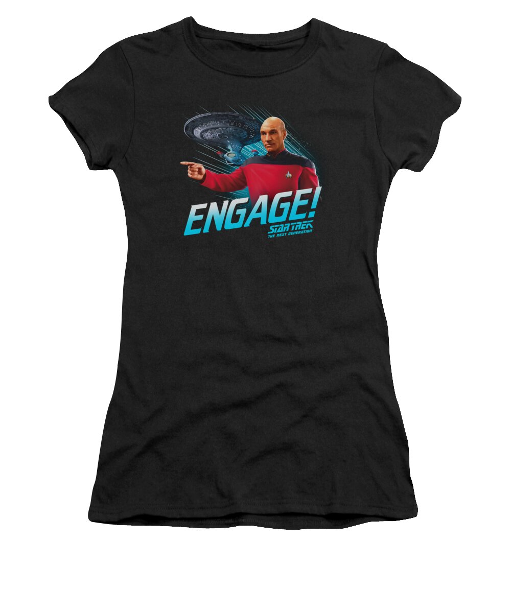 Star Trek Women's T-Shirt featuring the digital art Star Trek - Engage by Brand A