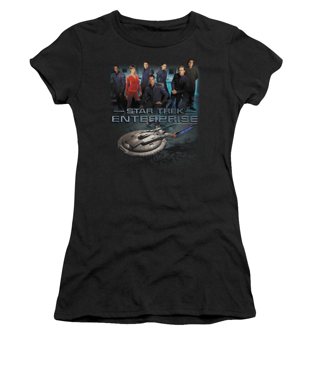 Star Trek Women's T-Shirt featuring the digital art Star Trek - Enterprise Crew by Brand A