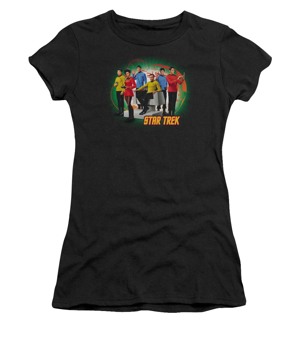 Star Trek Women's T-Shirt featuring the digital art Star Trek - Enterprises Finest by Brand A