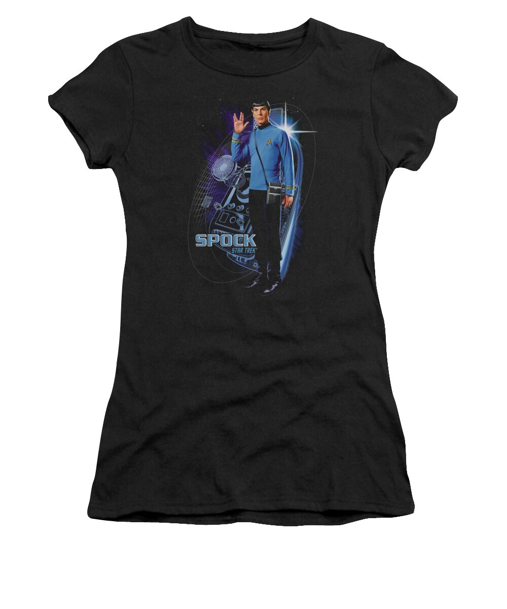 Star Trek Women's T-Shirt featuring the digital art Star Trek - Galactic Spock by Brand A