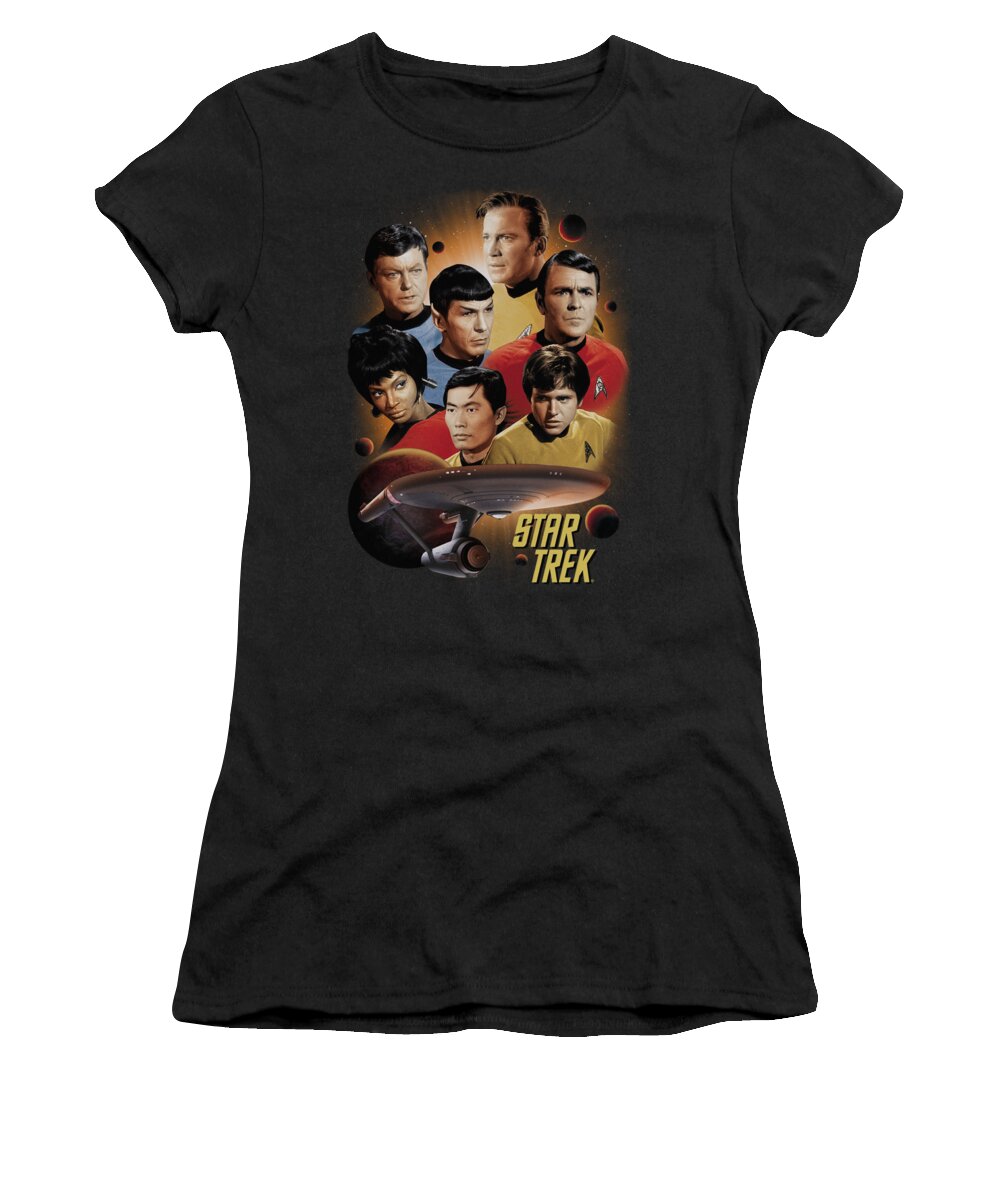 Star Trek Women's T-Shirt featuring the digital art Star Trek - Heart Of The Enterprise by Brand A