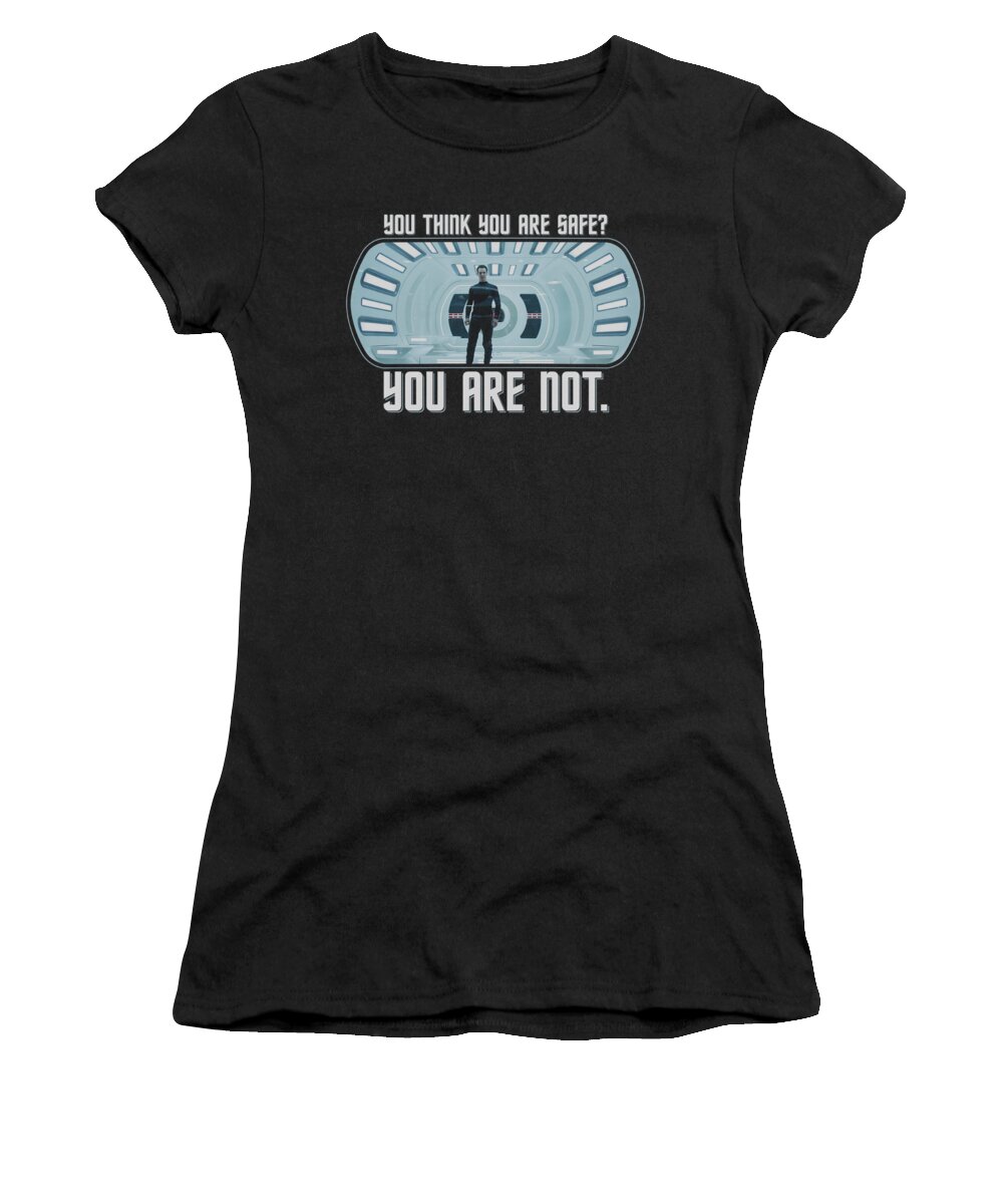 Star Trek Women's T-Shirt featuring the digital art Star Trek - Not Safe by Brand A
