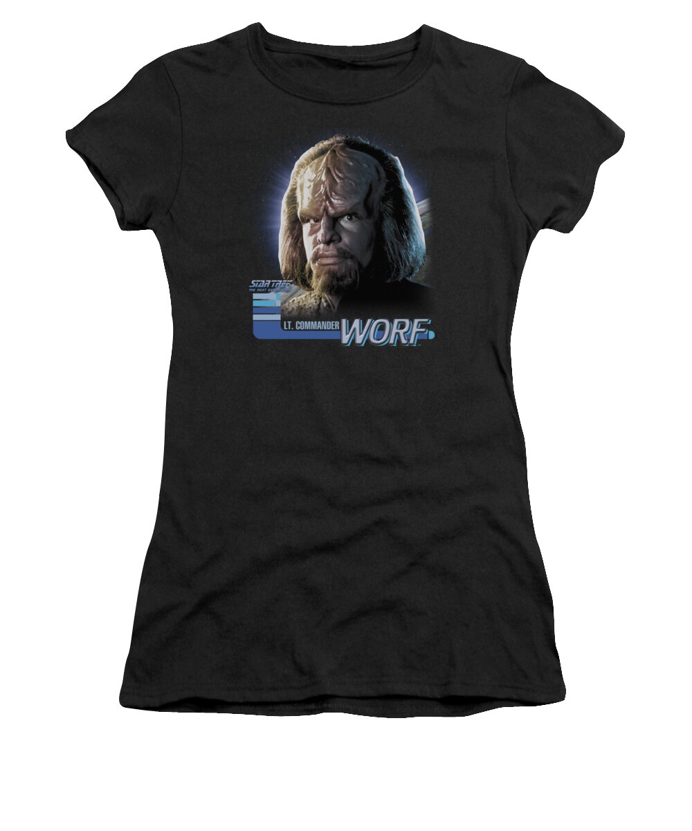 Star Trek Women's T-Shirt featuring the digital art Star Trek - Tng Worf by Brand A