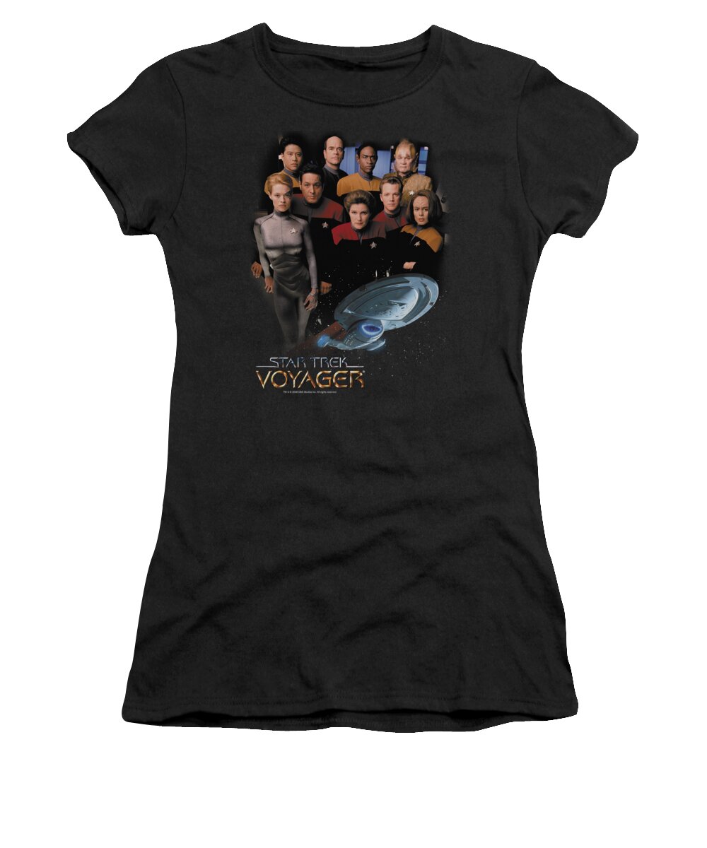 Star Trek Women's T-Shirt featuring the digital art Star Trek - Voyager Crew by Brand A