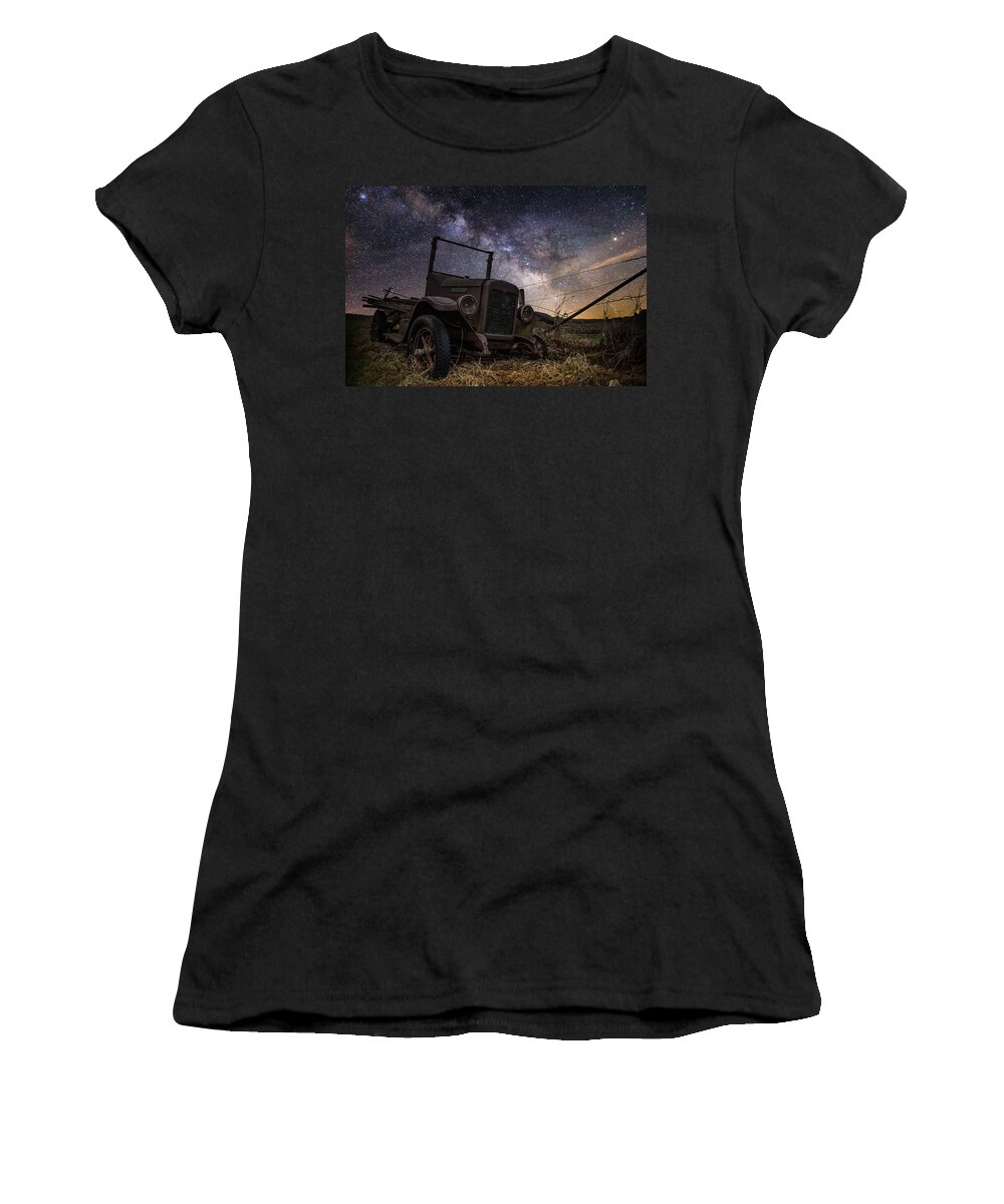 Stars Women's T-Shirt featuring the digital art Stardust and Rust by Aaron J Groen