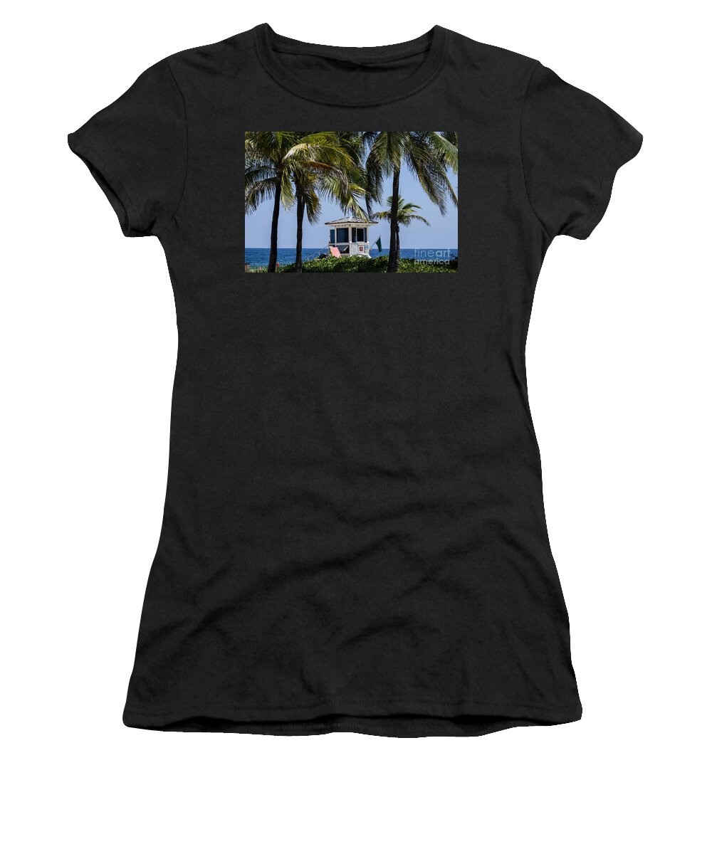 Lifeguard Women's T-Shirt featuring the photograph Station 5 by Judy Wolinsky