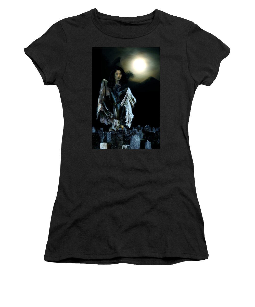 Angel Women's T-Shirt featuring the digital art Strange Angel by Lisa Yount