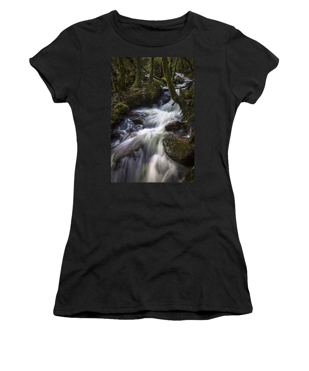 Stream Women's T-Shirt featuring the photograph Stream on Eume River Galicia Spain by Pablo Avanzini