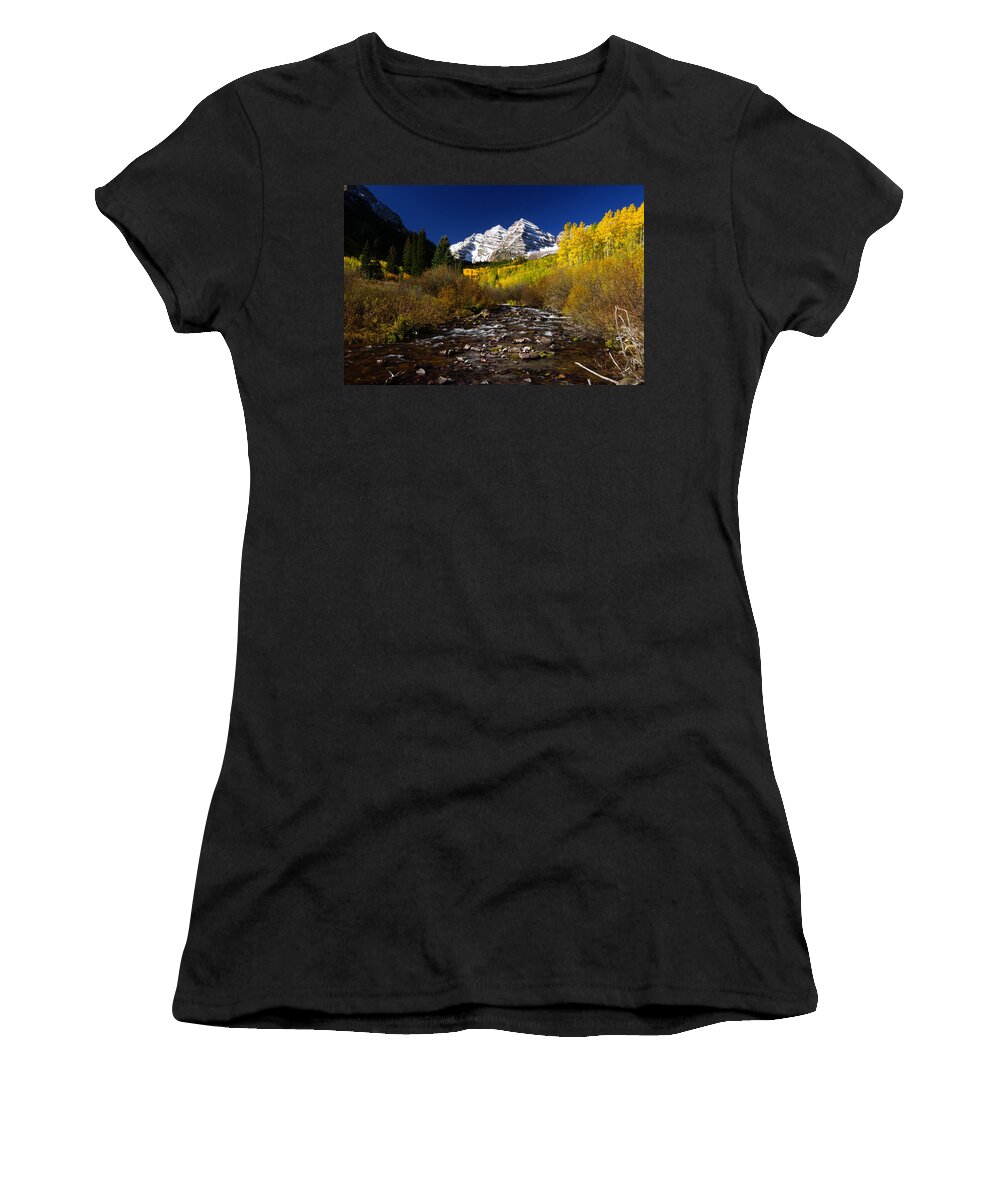 14'ers Women's T-Shirt featuring the photograph Streaming Bells by Jeremy Rhoades
